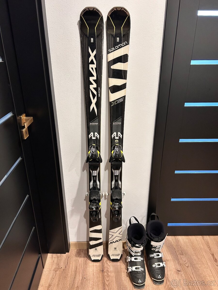 Lyže Salomon xmax 160cm+lyžáky