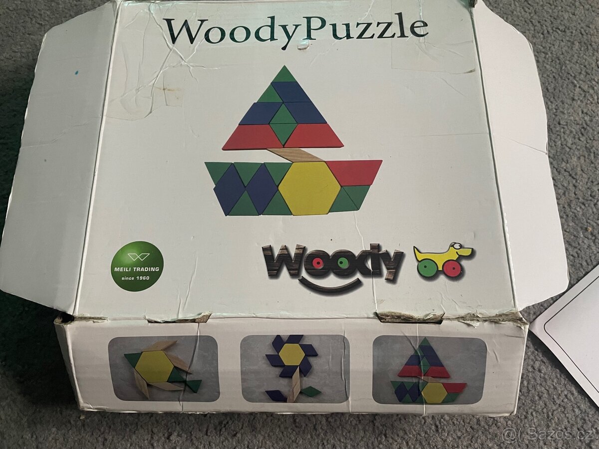 Kreativní dřevěné geometrické tvary, tangramy Woody puzzle