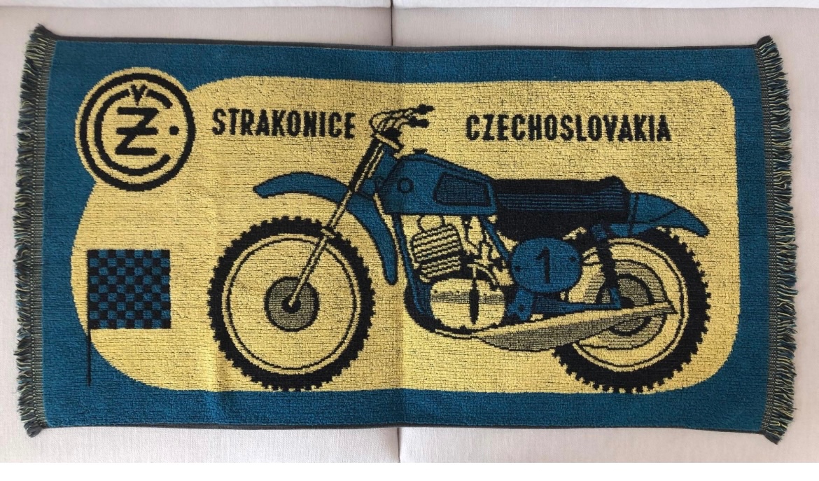 ČZ Strakonice retro vintage ručník osuška, nová, nerozbalená