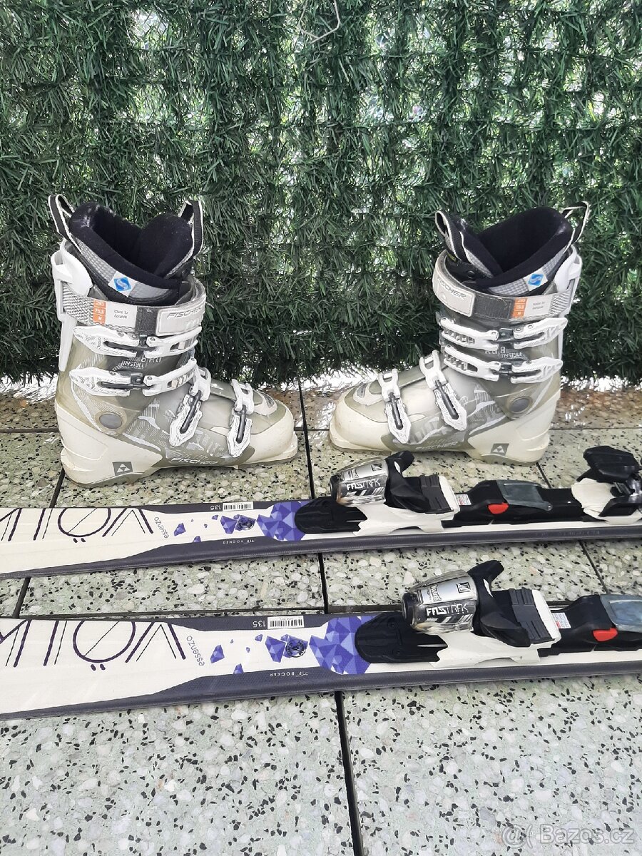 Set lyží Völkl 135 cm a lyžařských bot Fischer vel. 39
