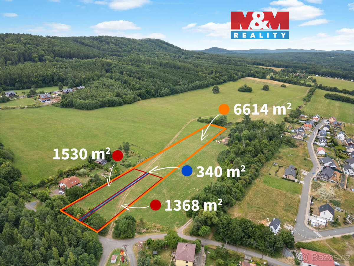 Prodej pozemku k bydlení, 1530 m², Nový Jáchymov
