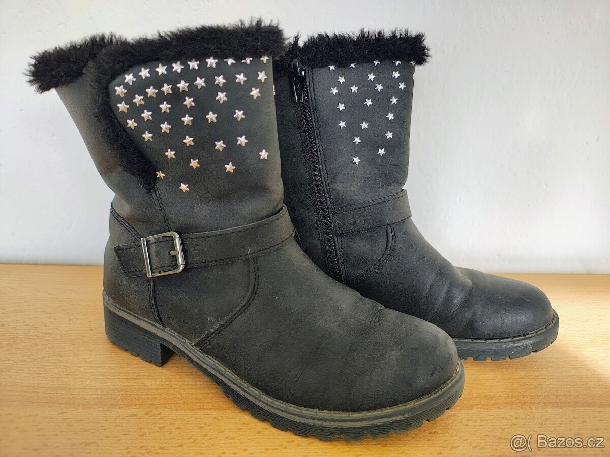 Kozačky s kožíškem vel. 34