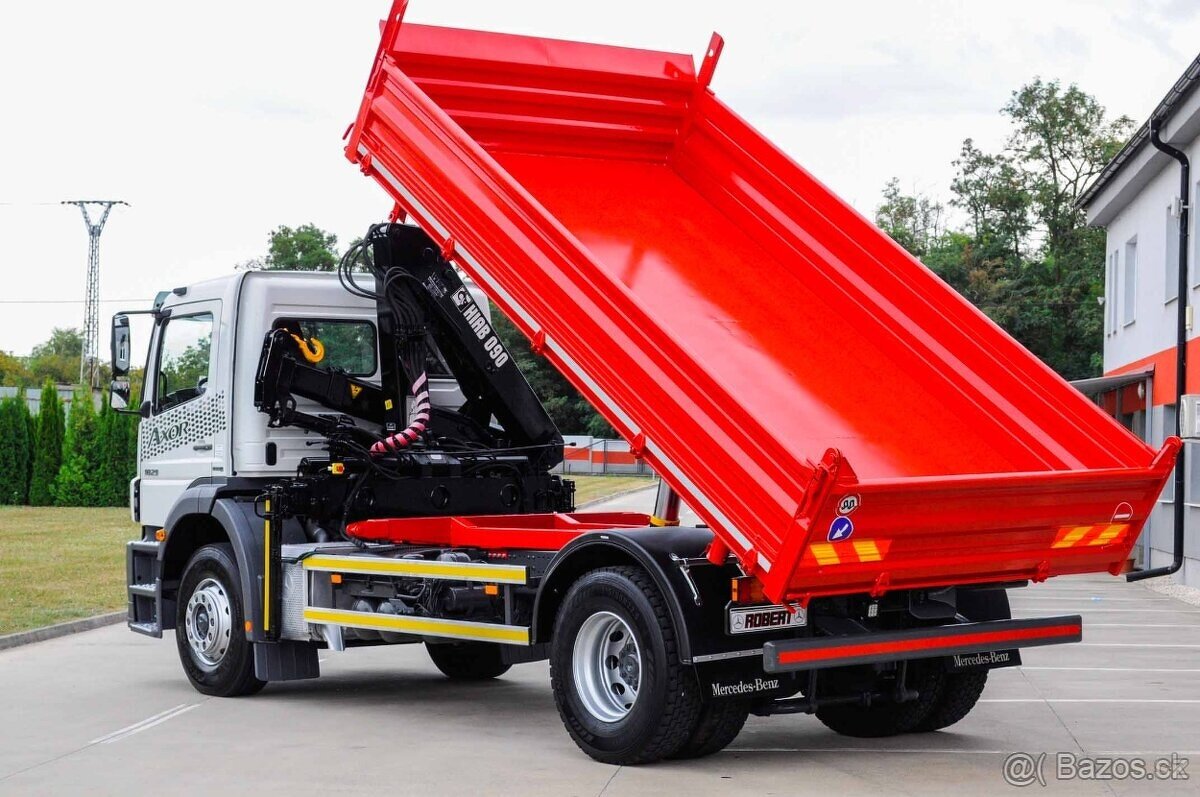 MERCEDES AXOR 18T TŘÍSTRANNÝ SKLÁPĚČ + HYDRAULICKÁ RUKA