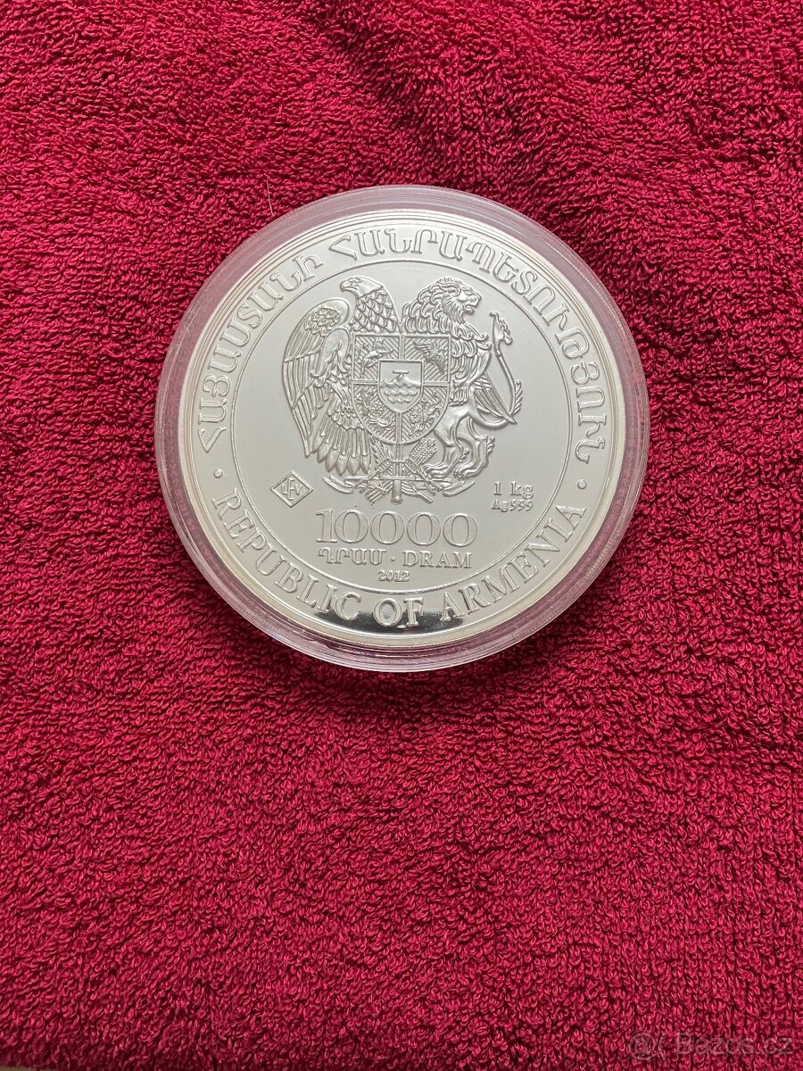 Stříbrná investiční mince 1 kg - Arménská "Noemova archa".
