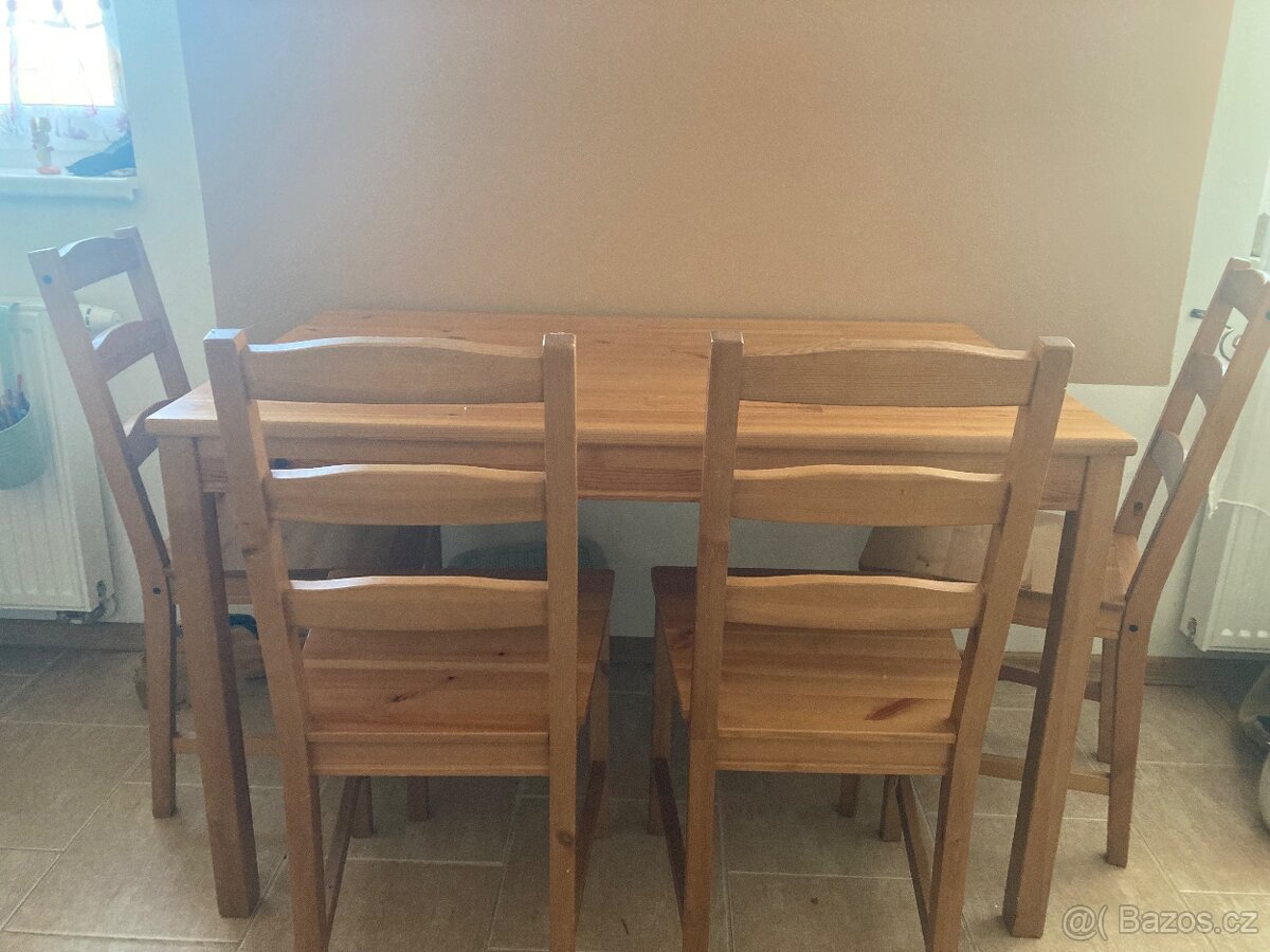 Jídelní stůl IKEA Jokkmokk + židle