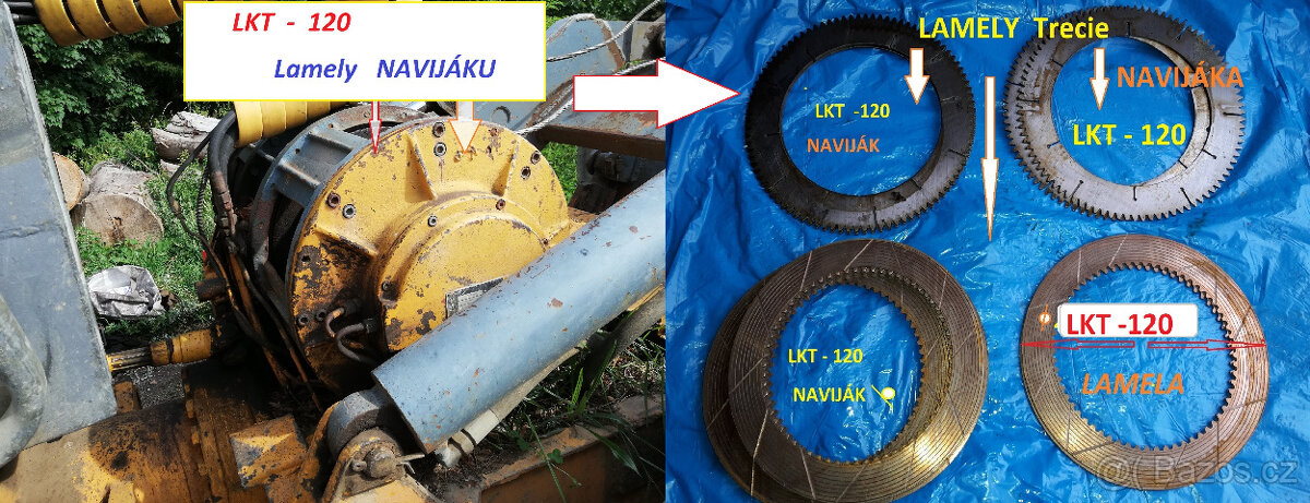 LKT120 dily pro Lesní traktor-lamely navijáku , taky UNK320