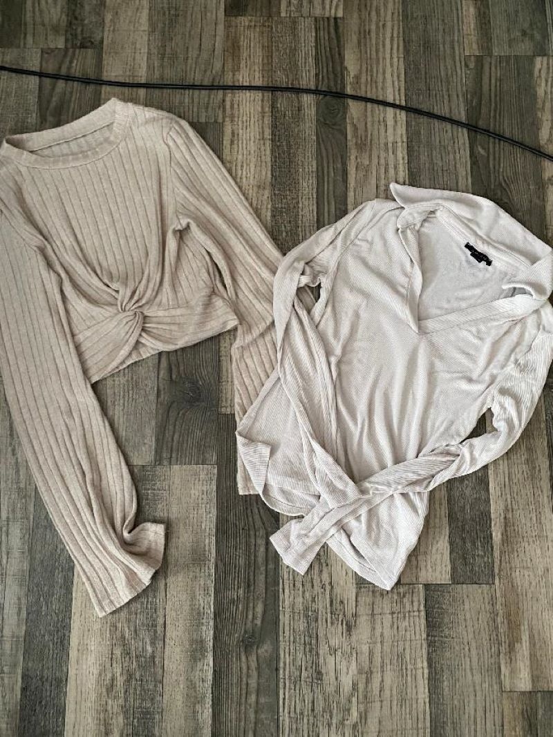 Set nové crop trika a trika Amisu vel.38/M