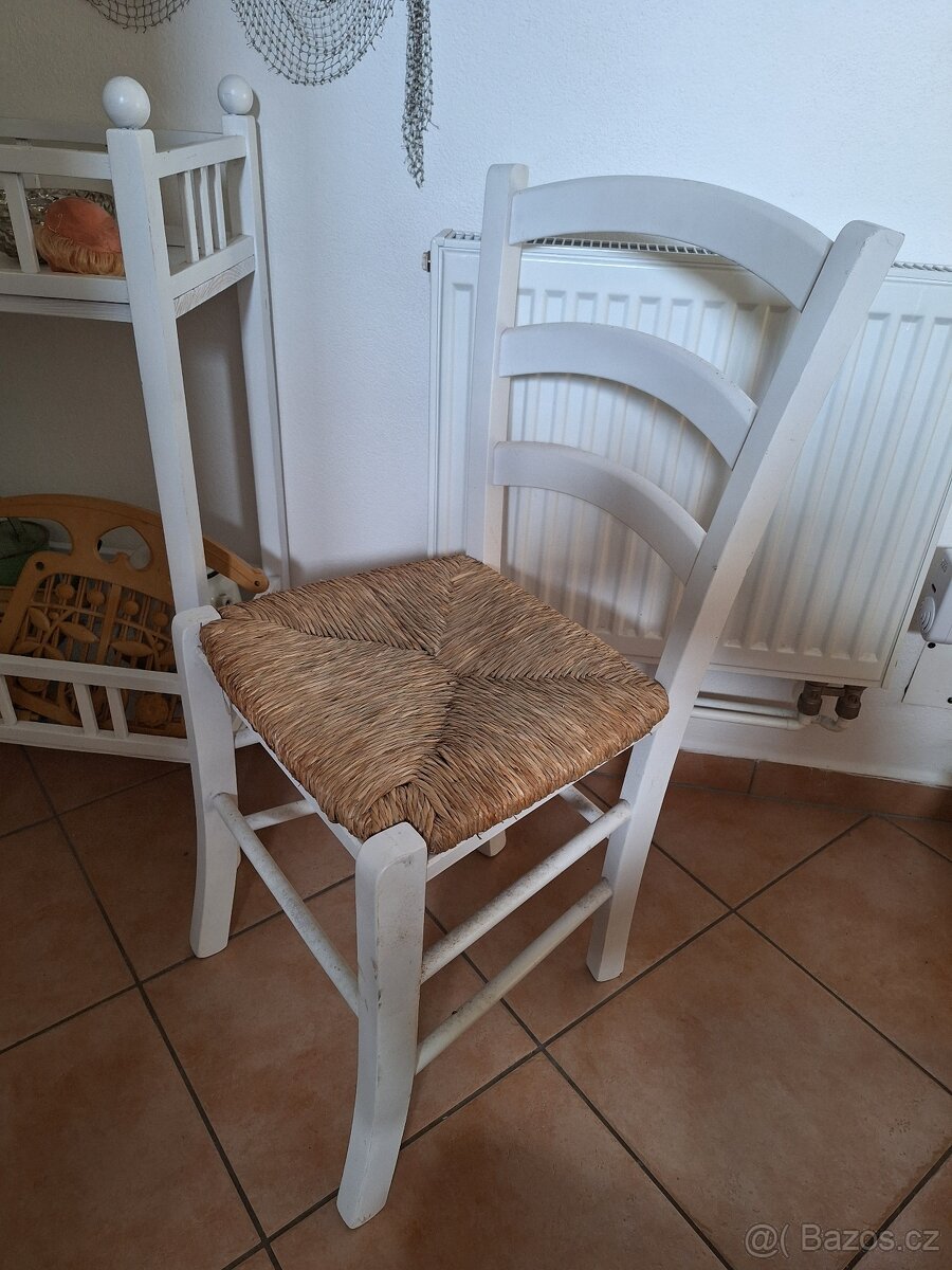 Židle s ratanovým výpletem, 1 kus