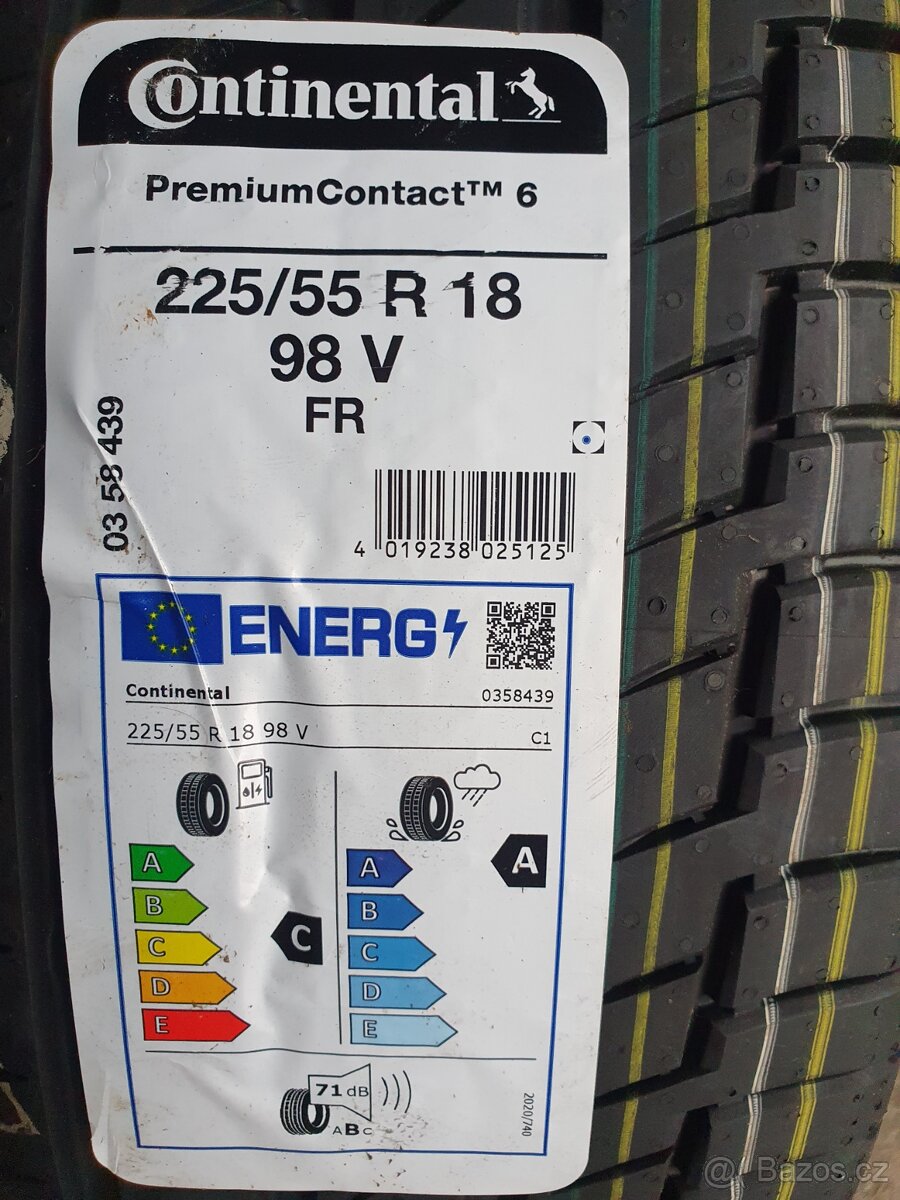 Prodám 2ks nových letních pneu 225/55R18 Continental