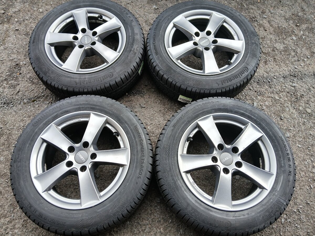 Prodám sadu ALU kol Dezent205/60R16 zimní