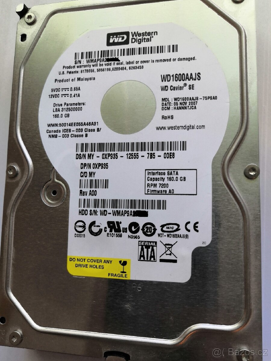 HDD WD 160GB 3,5"