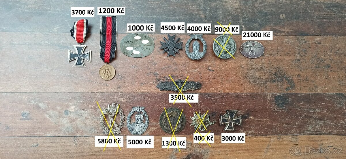 Medaile, vyznamenání Německo.