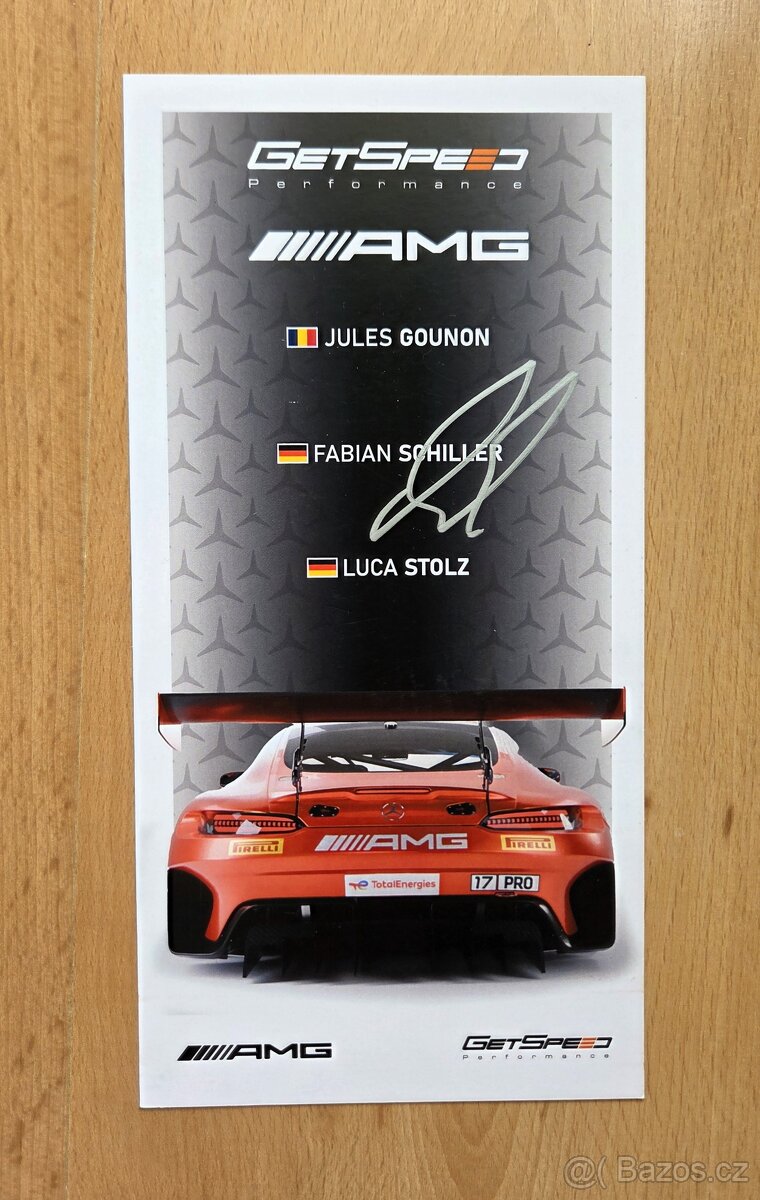 24H SPA 2025 Mercedes AMG GT Get Speed 17 autogramkarta