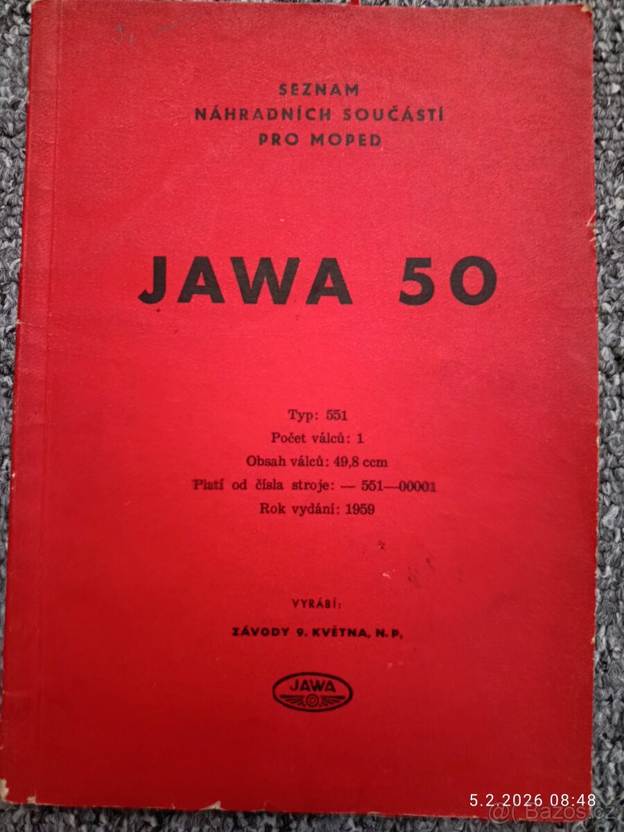 Katalog náhradních dílů jawetta