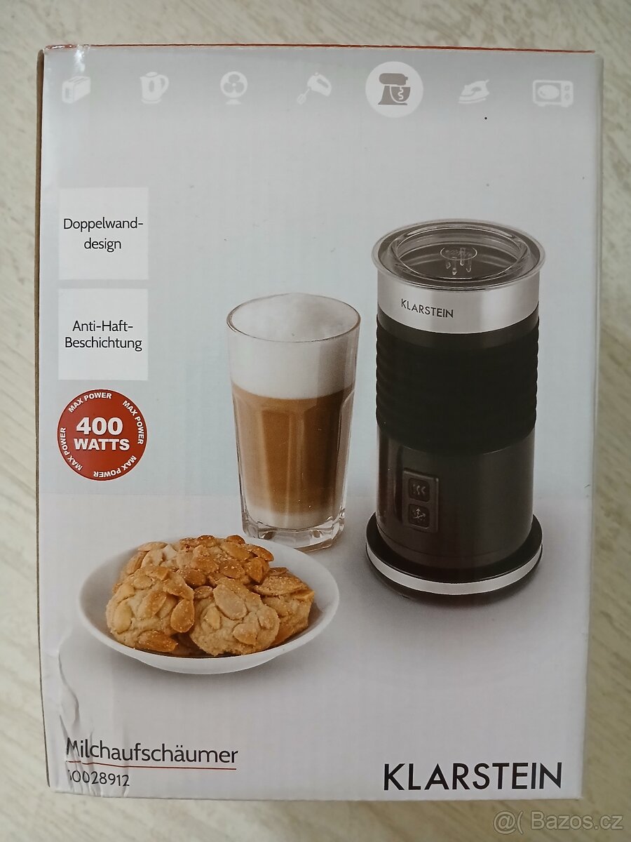 Napěňovač mléka Klarstein -Biancolatte Nero