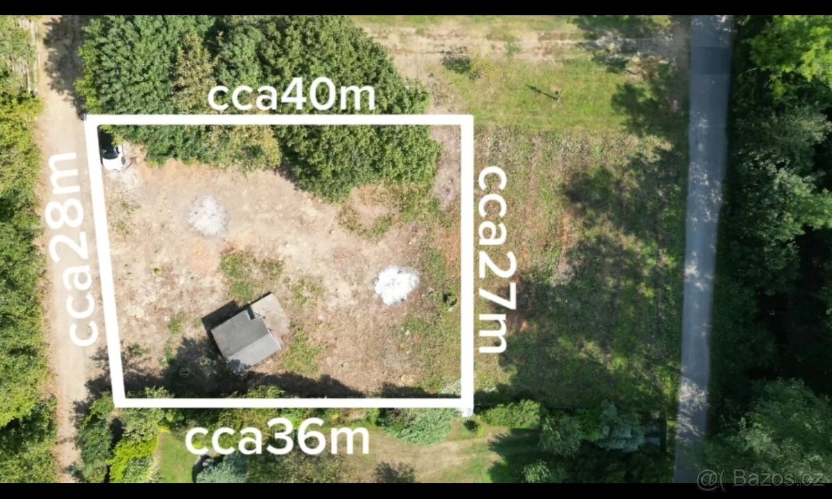 Prodej pozemku/zahrady (1038m2) v přírodním parku Údolí Bílé