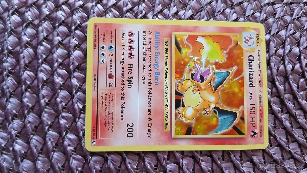 Pokemon CHARIZARD edice Evolutions 2016 150 HP Holo