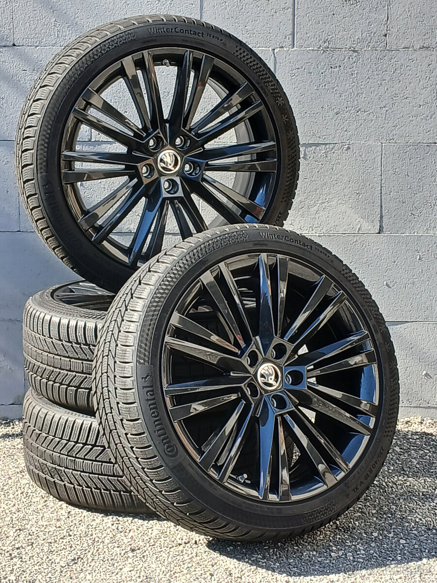 Pěkná zimní orig alu Škoda Superb Continental 235/40/19 8mm