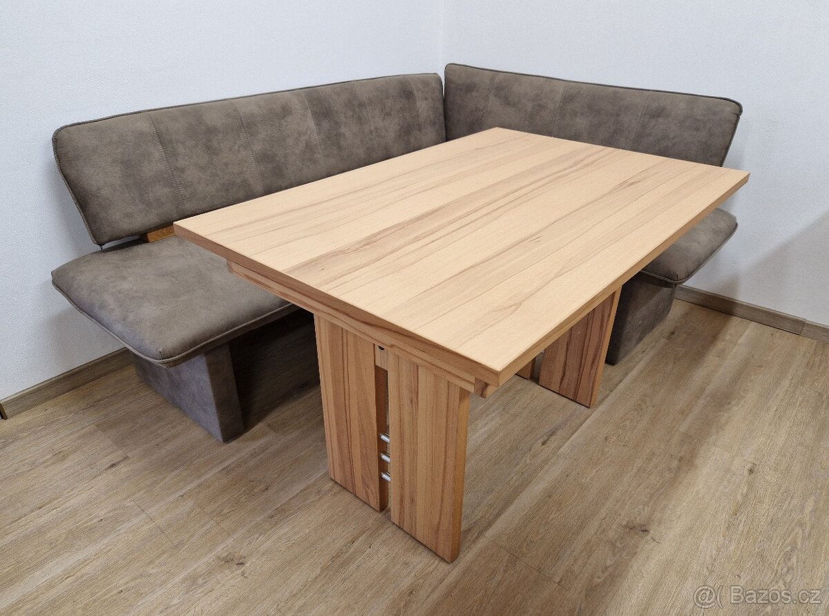 Nový jídelní rozkládací stůl buk 80x120+45 cm