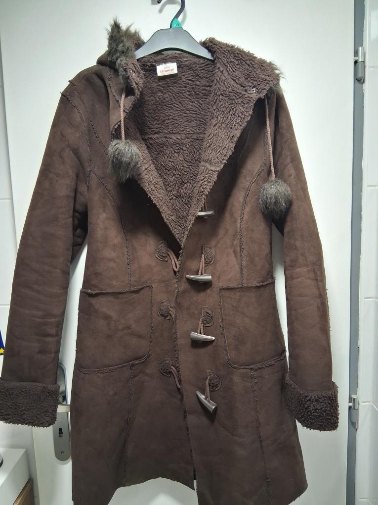 Dámský hnědý kabát vel. 38-40 Colours of the world