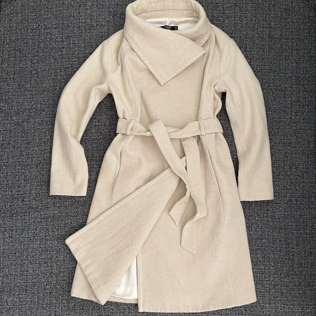 Dámský vlněný zavinovací kabát Mango vel. S/36