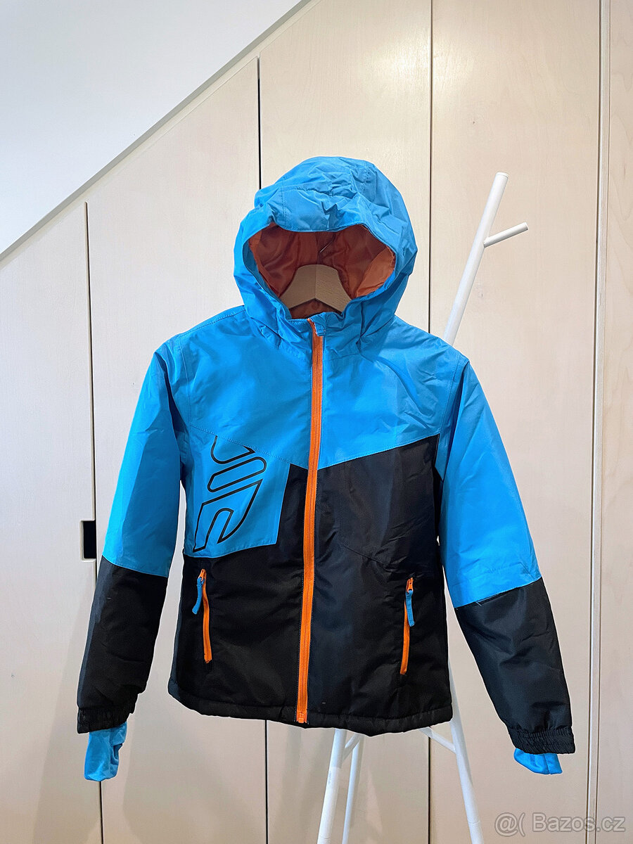 Dětská modrá lyžařská bunda CRIVIT vel. 134/140