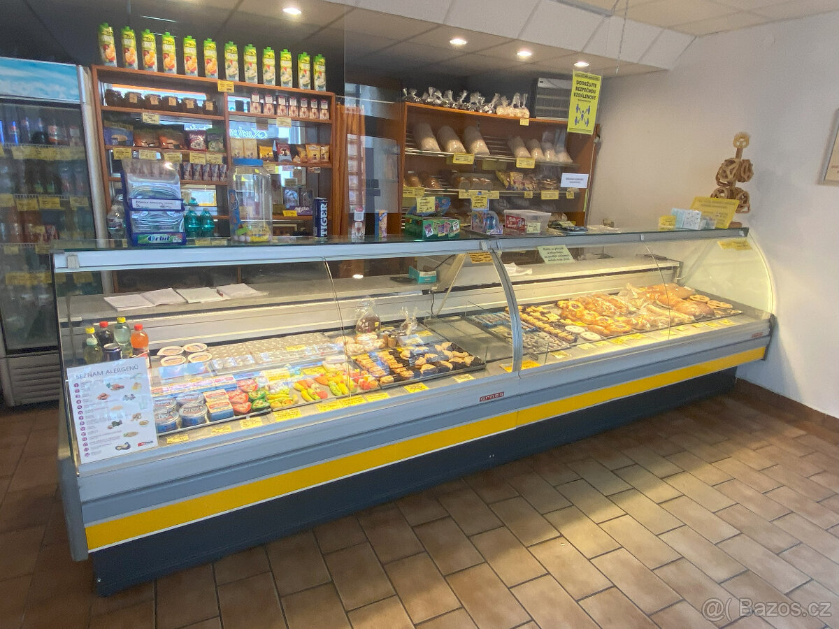 prodejní pult, část chlazená