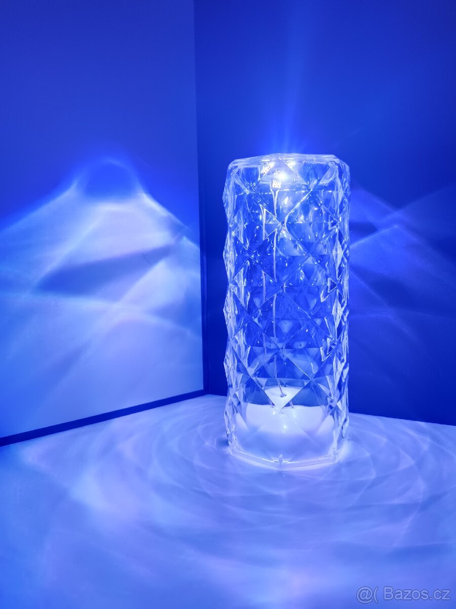 Křišťálová diamantová stolní lampa