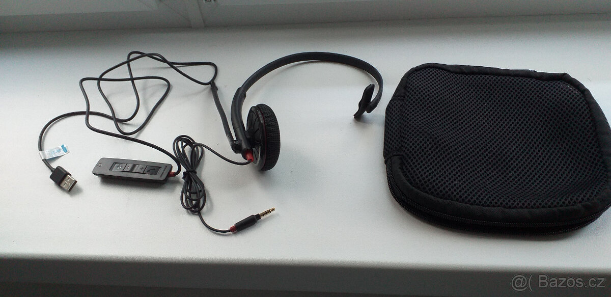 Použitý jednostranný Sluchátka Plantronics Černý 3215 USB-A