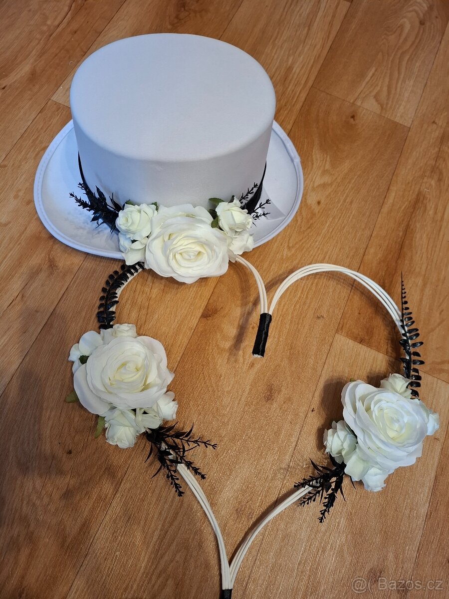 Svatební dekorace na auto - bilocerna