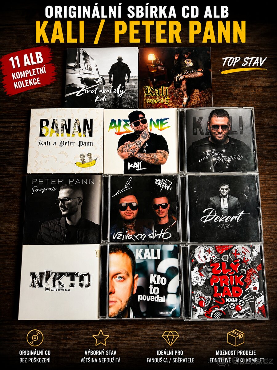 🎵 Prodám originální sbírku CD alb Kali / Peter Pann 🎵