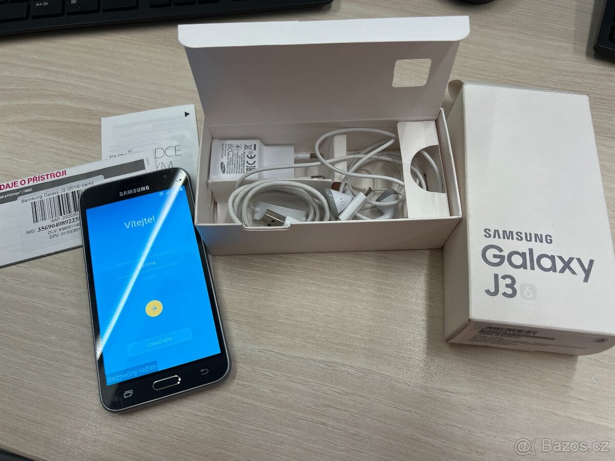 Samsung J3 plně funkční kompletní balení