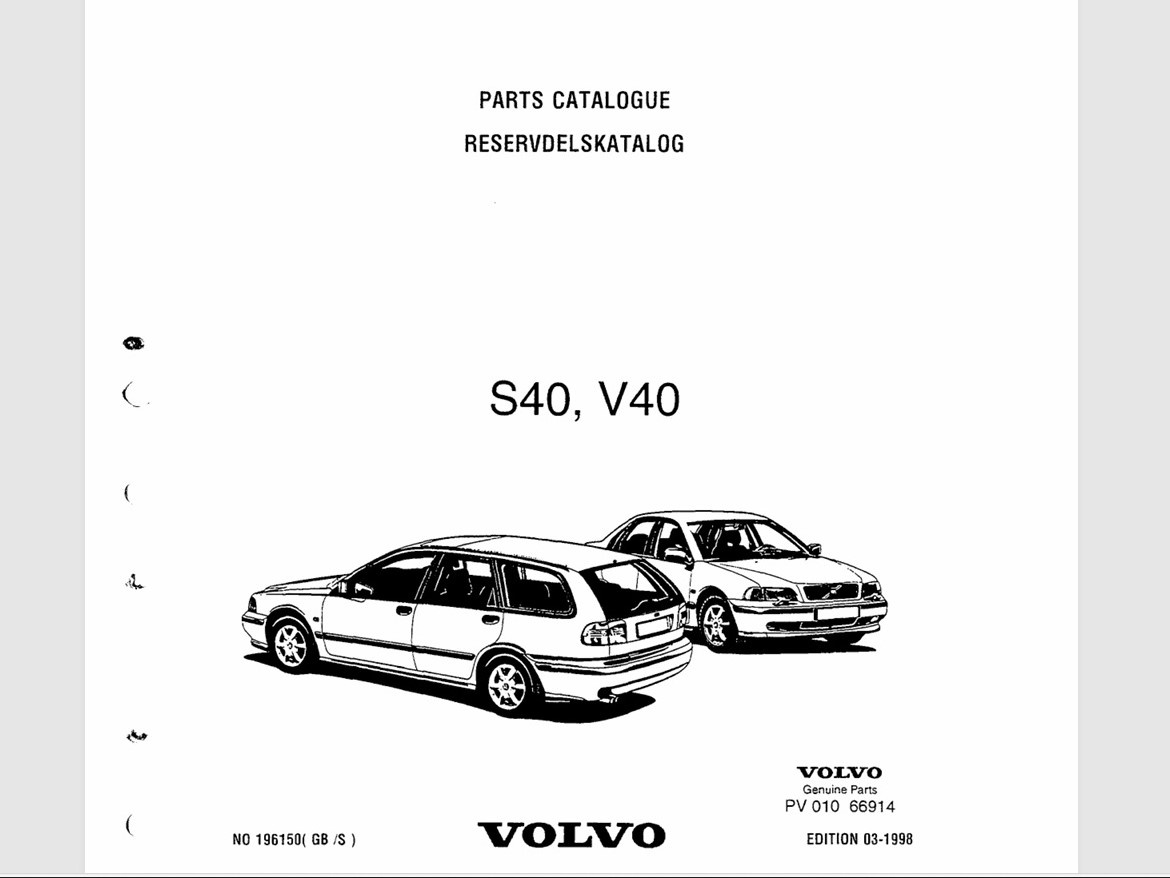 Volvo S40, V40 nové originální díly