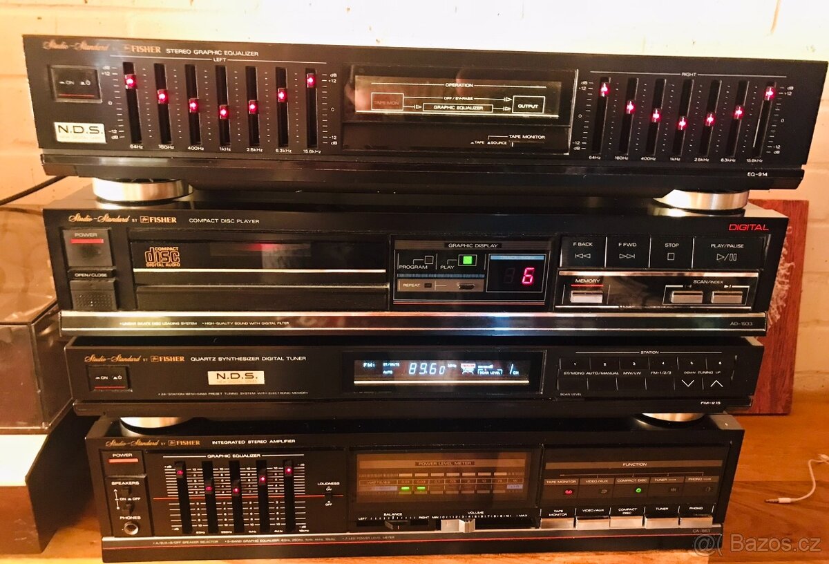 JAPONSKÁ HIFI SESTAVA FISHER - ZESILOVAČ ,TUNER ,CD