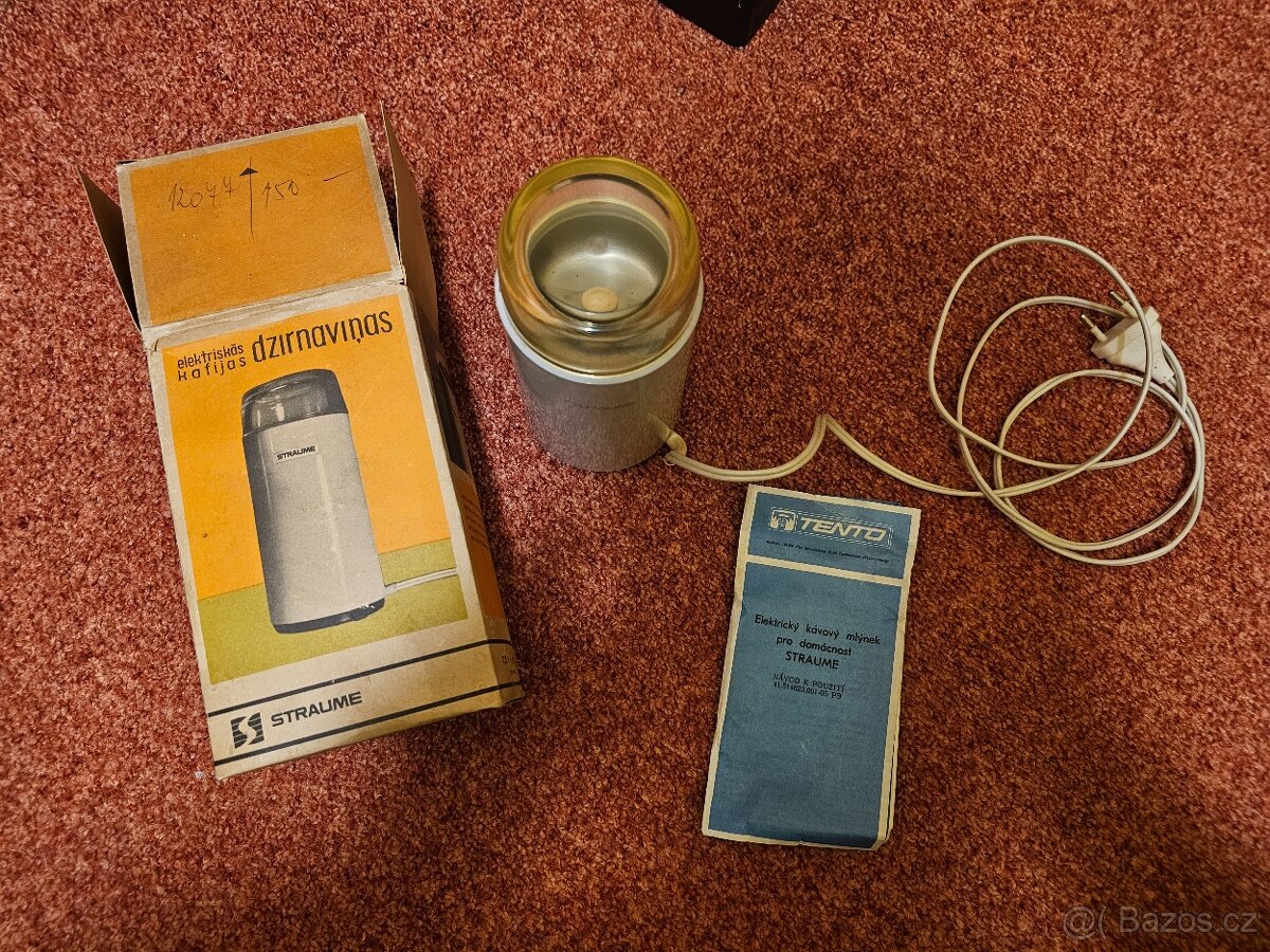 Elektrický mlýnek na kávu Straume – Retro za 500,-Kč