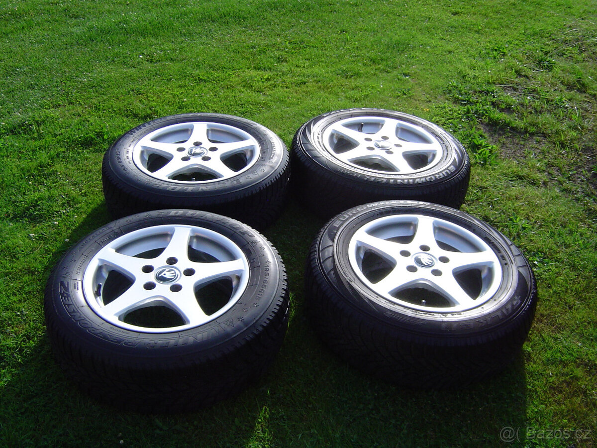 4X ZIMNÍ HLINÍKOVÁ KOLA ŠKODA OCTAVIA II 195/65 R15