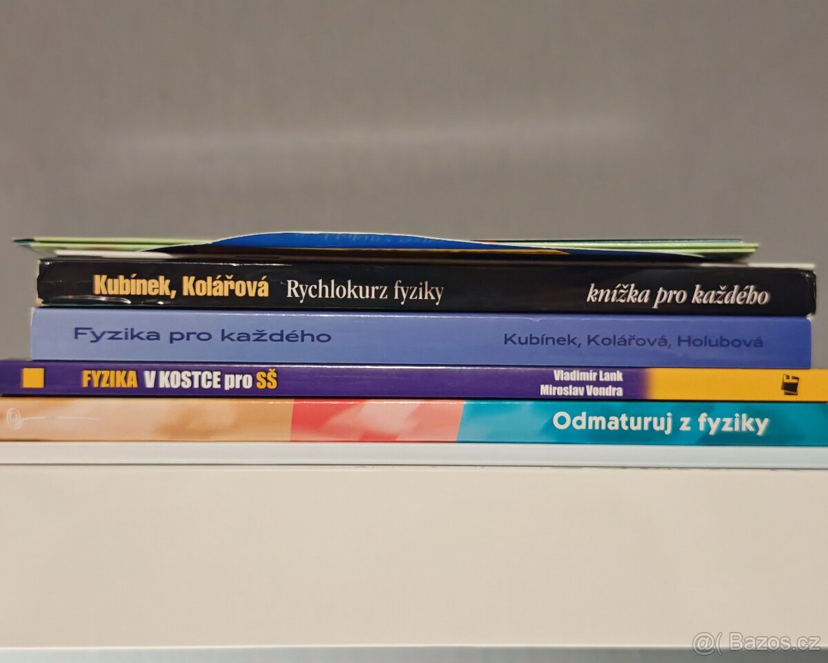 Sada 5 ks učebnic FYZIKA pro SŠ - přehledy fyziky, odmaturuj