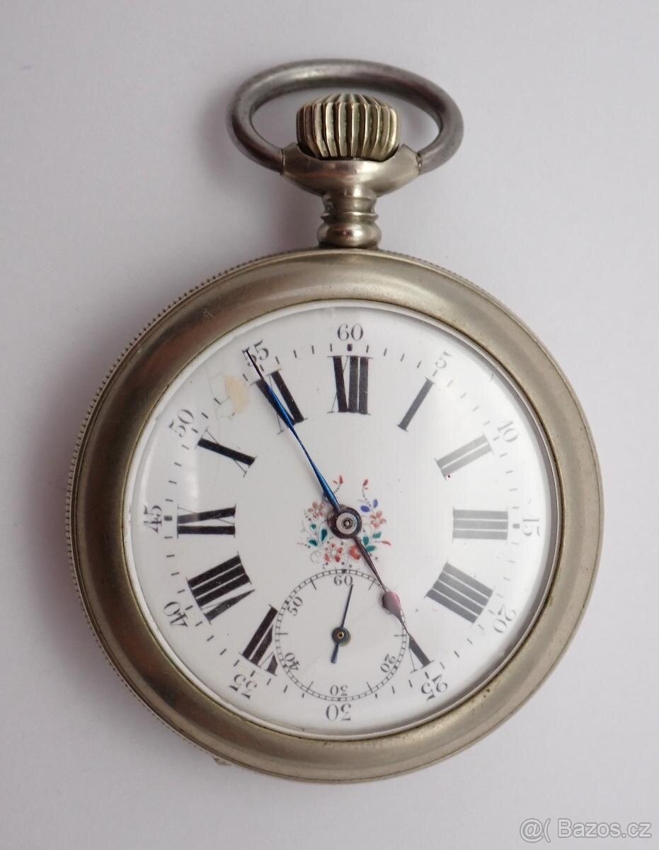 Masivní, velké starožitné dvouplaštové hodinky, 101g