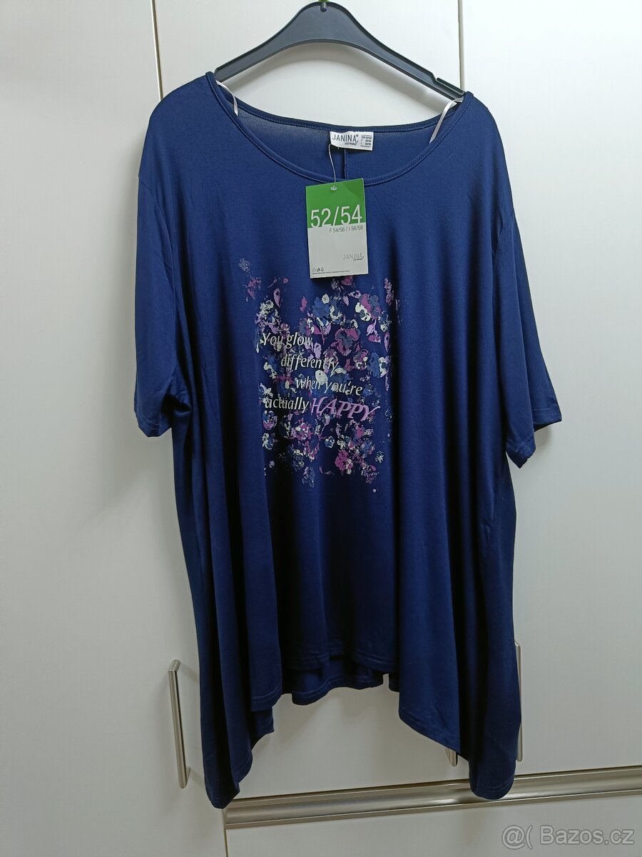 Dámské triko s potiskem 6XL / 52 - nové s visačkou