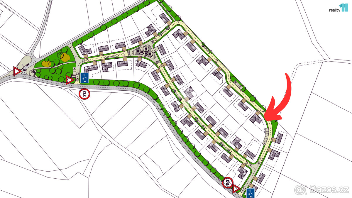 prodej stavebního pozemku, 1211m2, Pod Haštalem, Želiv