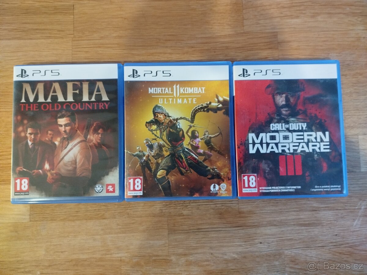 Mafia,call od duty, mortal kombat 11 PS5