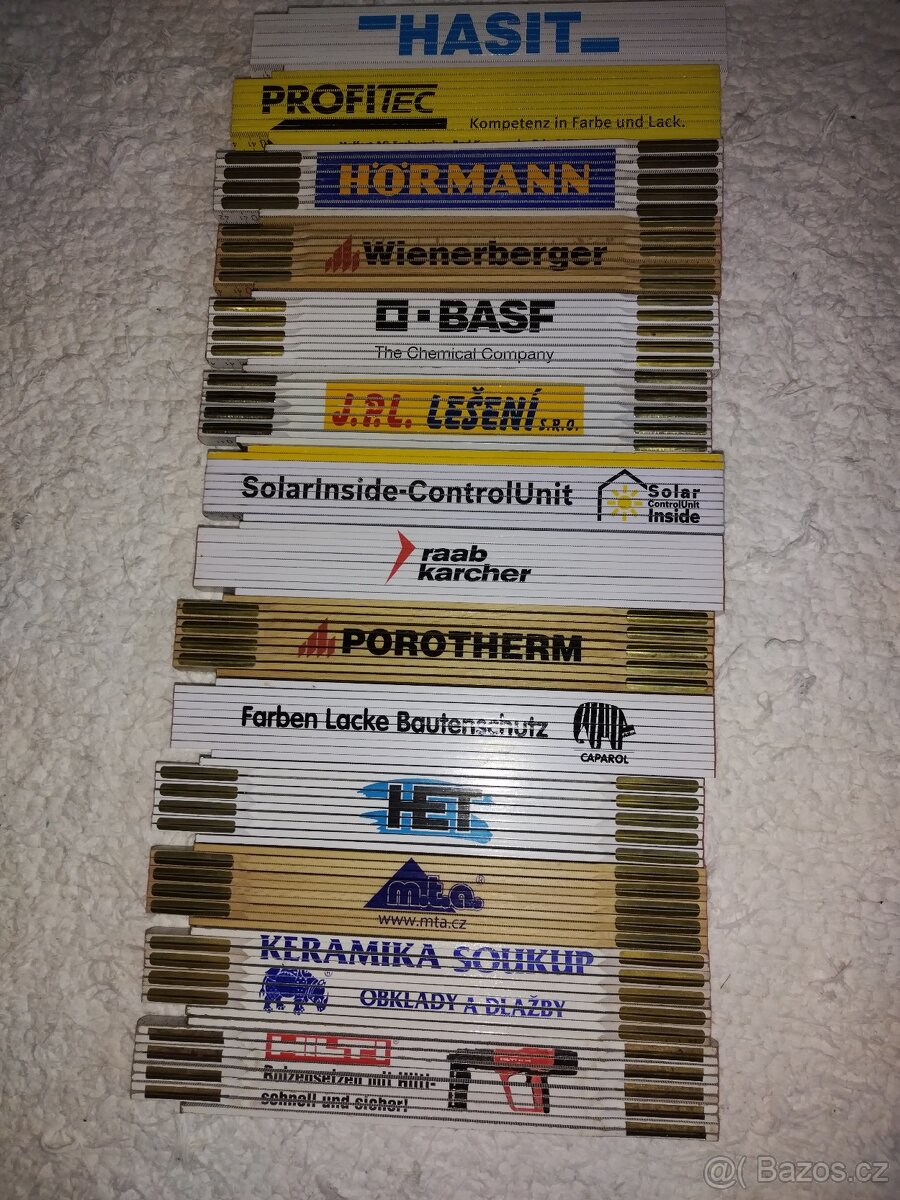 SBÍRKA 14 NOVÝCH SKLÁDACÍCH DVOUMETRŮ