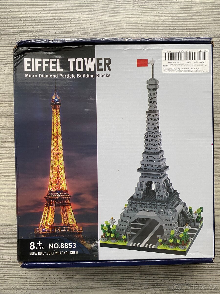 NOVÉ Stavebnice typu Lego - Eiffelova věž - 3858 kostek