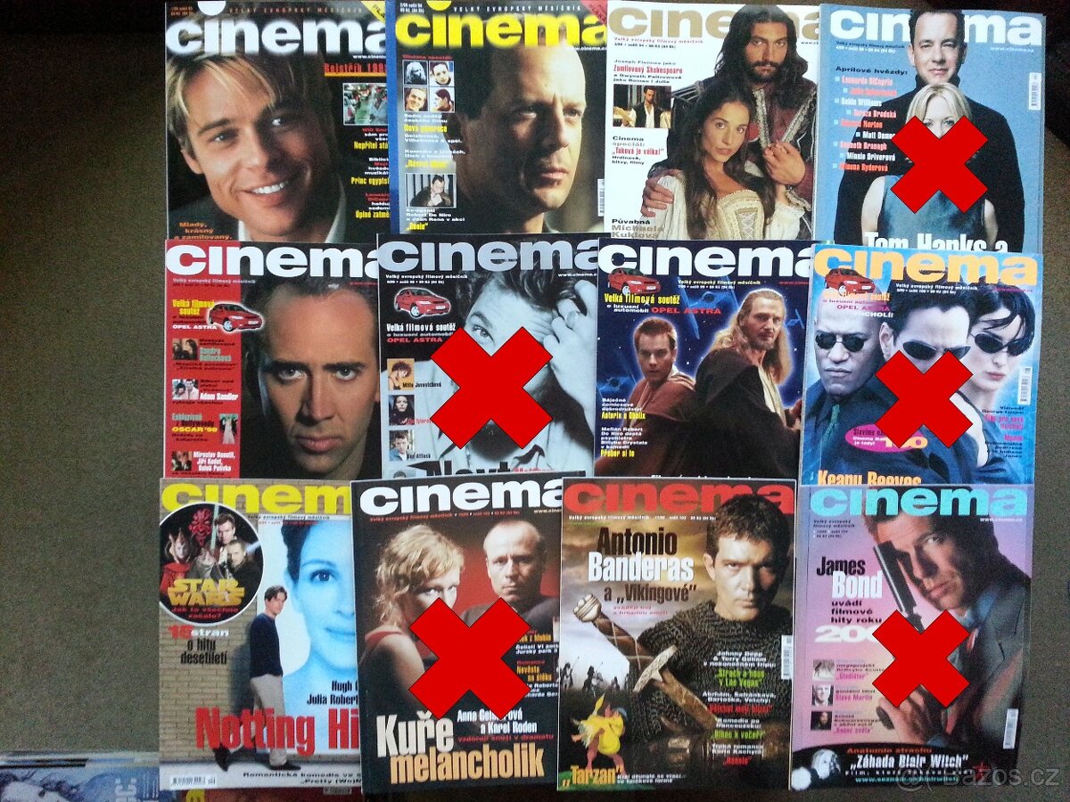 ČASOPISY CINEMA od 1995 do 2003 - POZRI DETAILNÉ FOTO