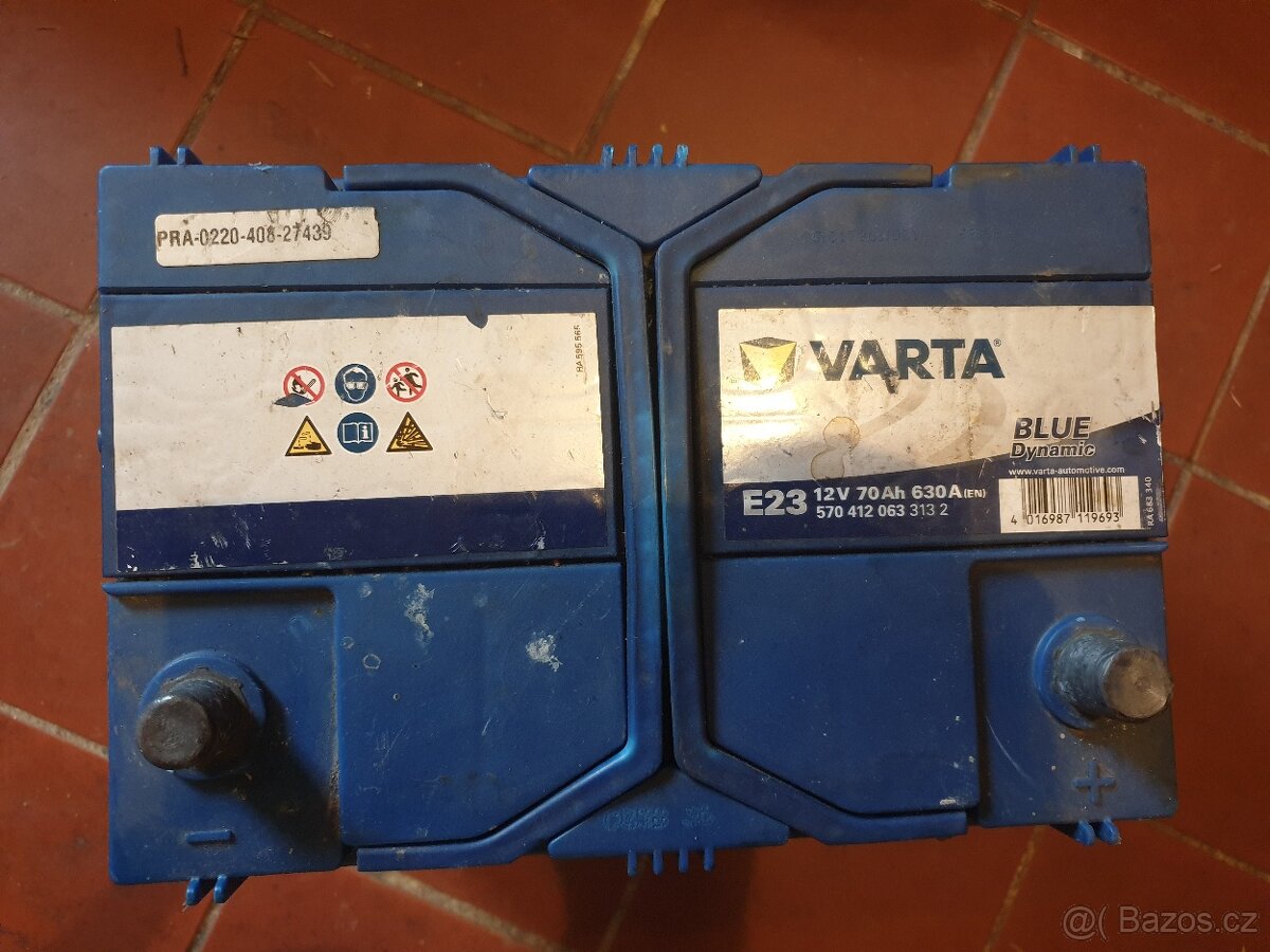 VARTA E23 autobaterie 70Ah 630A zánovní stav