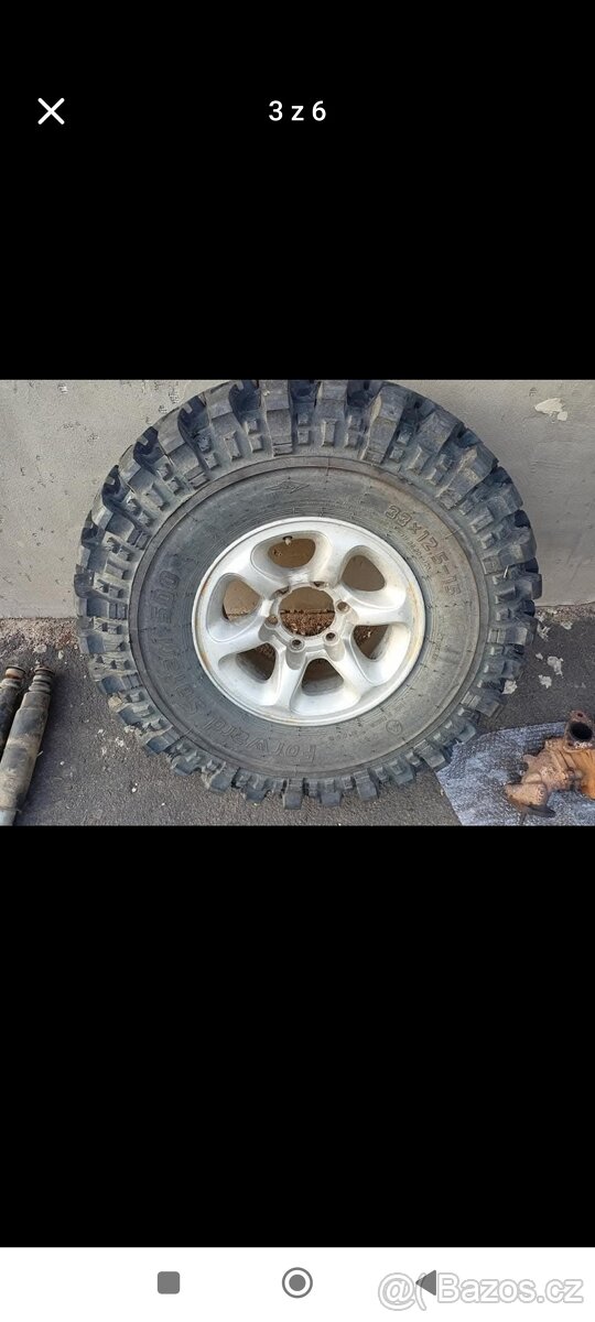 Rezerva pneu 33x12,5x15 disk 6x139,7 r 15