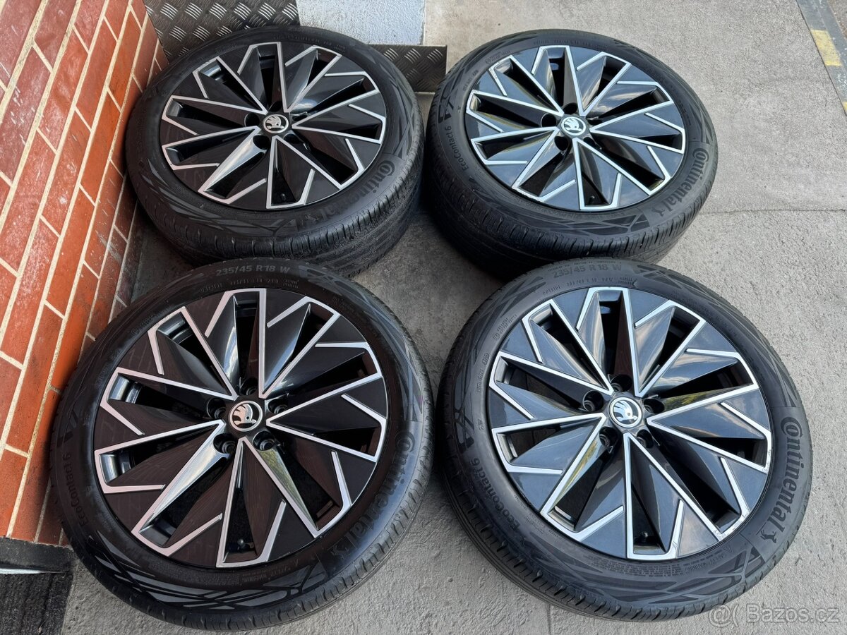 Alu 18" 5x112 orig. škoda "PROPUS" letní 70% SUP3 LaK