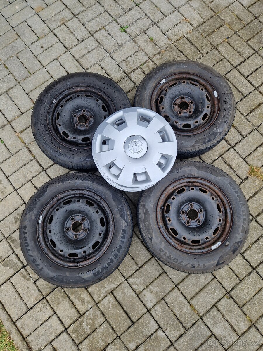 Ocelové disky, poklice, pneu 175/70 R14