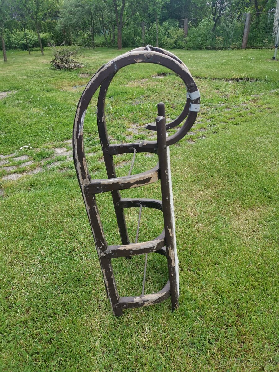 Sáně rohačky, starožitné, na upcyklaci