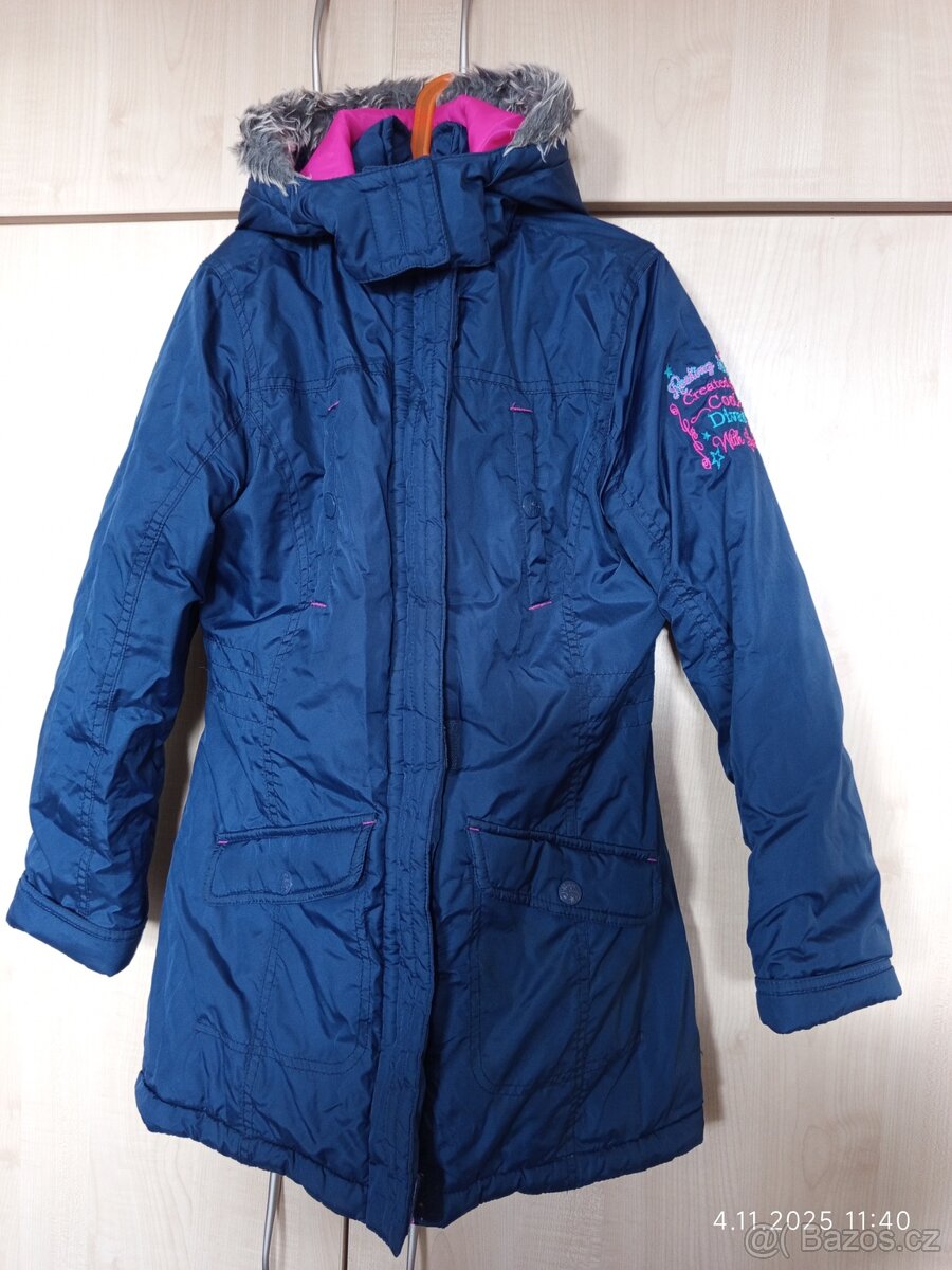 Dívčí prošívaná bunda vel. 152